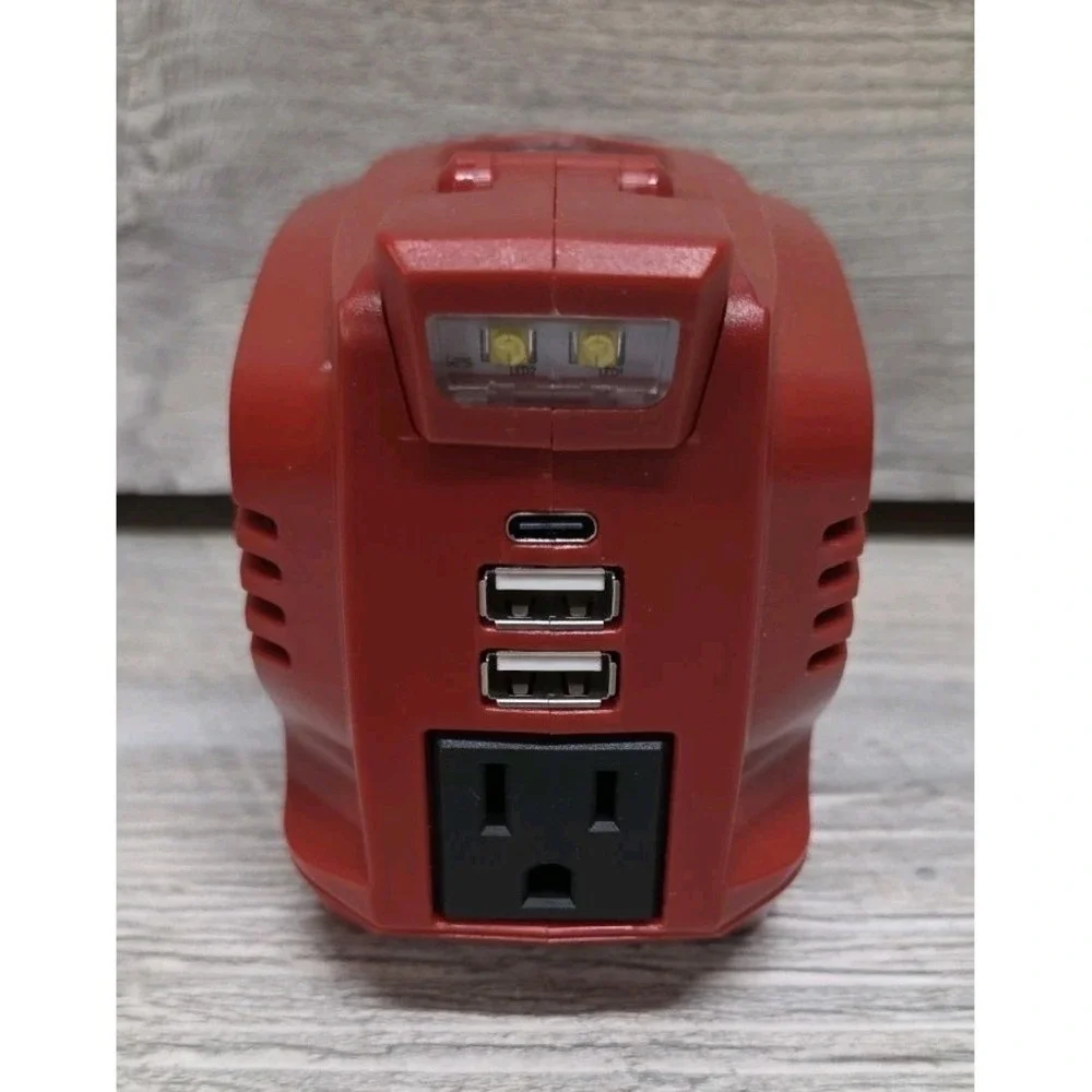 200W Power Inverter for Milwaukee 18V Battery, BATTERY NOT INCLUDED E4